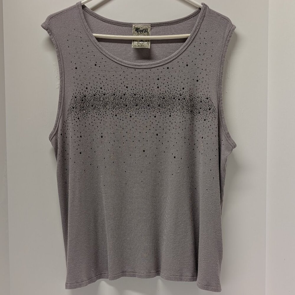 Vocal Rhinestone Embellished Tank Top